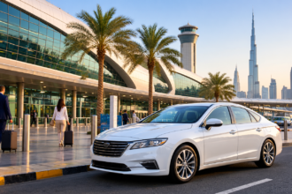 Dollar Rent a Car Dubai Airport Terminal 3 pickup counter and vehicle handover