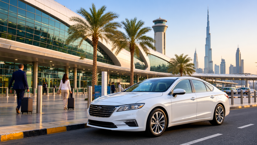 Dollar Rent a Car Dubai Airport Terminal 3 pickup counter and vehicle handover